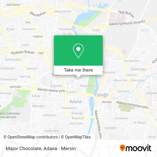 Major Chocolate map