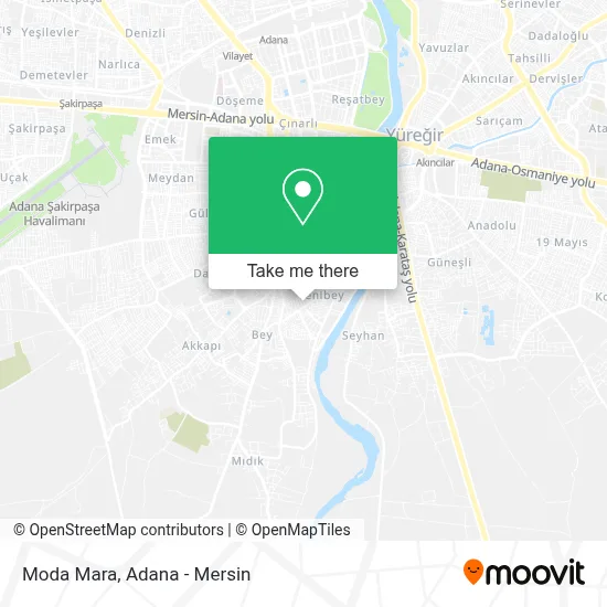 Moda Mara map