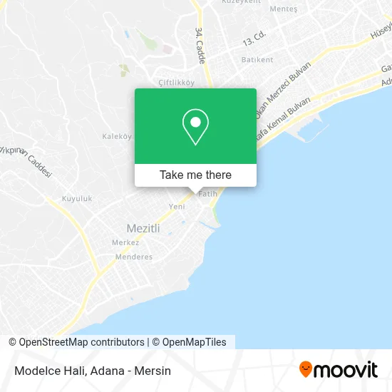 Modelce Hali map