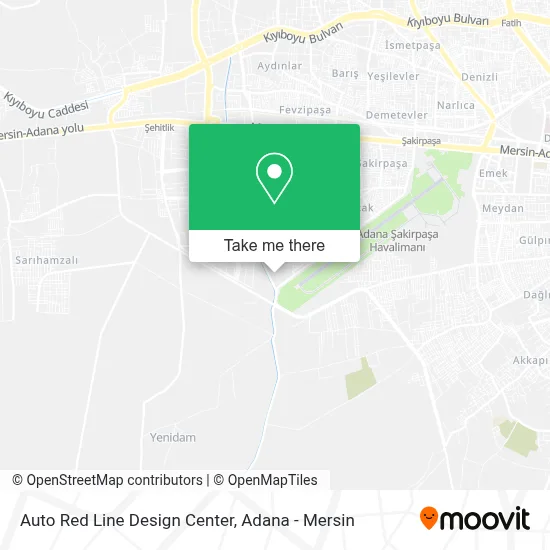 Auto Red Line Design Center map