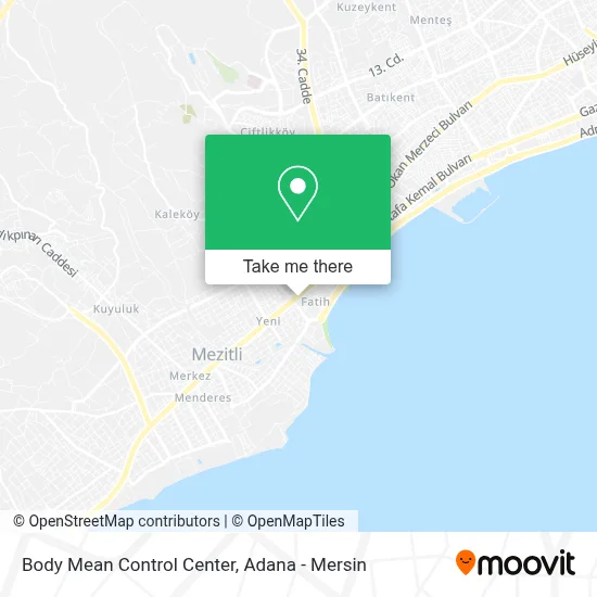 Body Mean Control Center map
