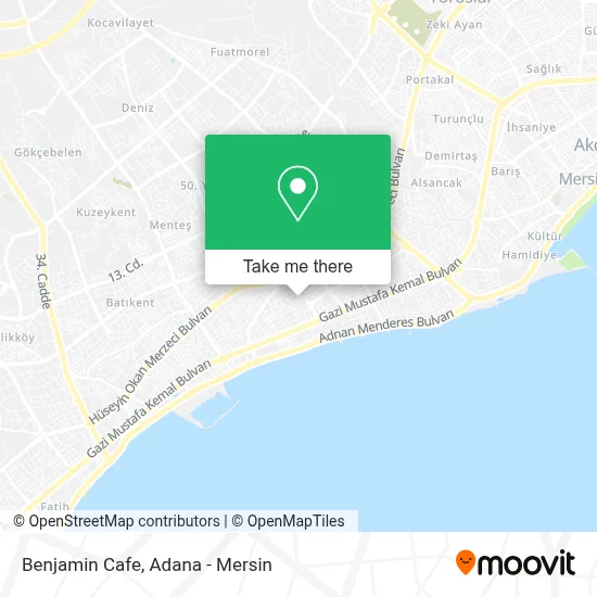 Benjamin Cafe map
