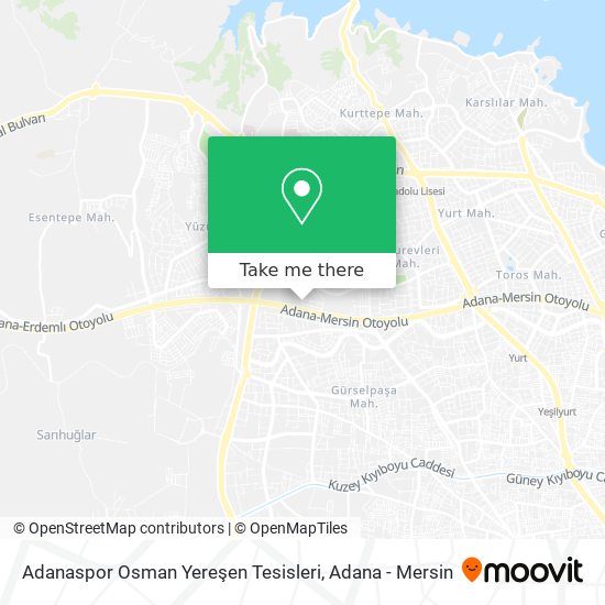 Adanaspor Osman Yereşen Tesisleri map