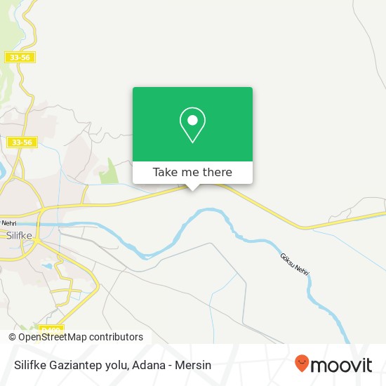 Silifke Gaziantep yolu map