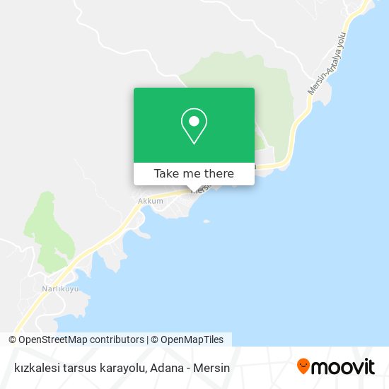 kızkalesi tarsus karayolu map