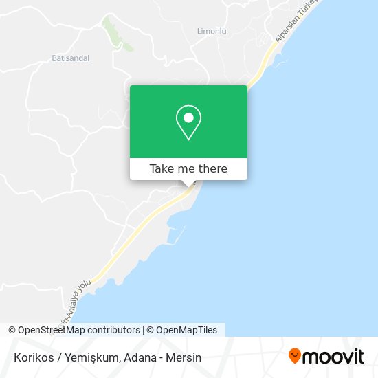 Korikos / Yemişkum map