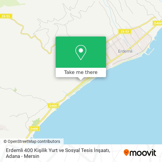 Erdemli 400 Kişilik Yurt ve Sosyal Tesis İnşaatı map