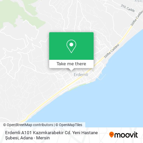 Erdemli A101 Kazımkarabekir Cd. Yeni Hastane Şubesi map