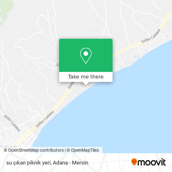 su çıkan piknik yeri map