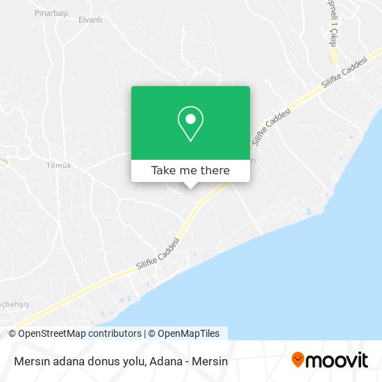Mersın adana donus yolu map