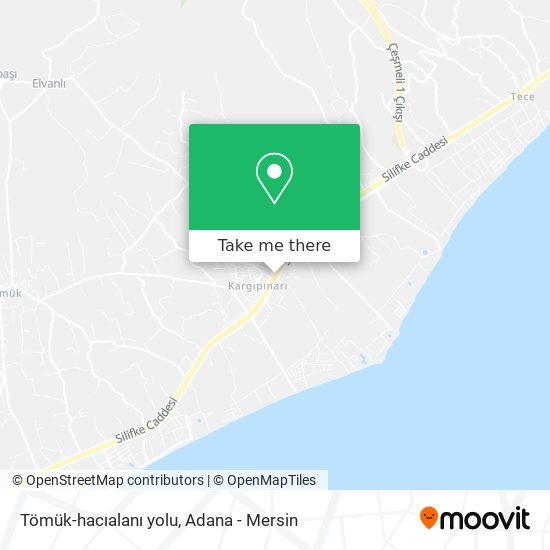 Tömük-hacıalanı yolu map