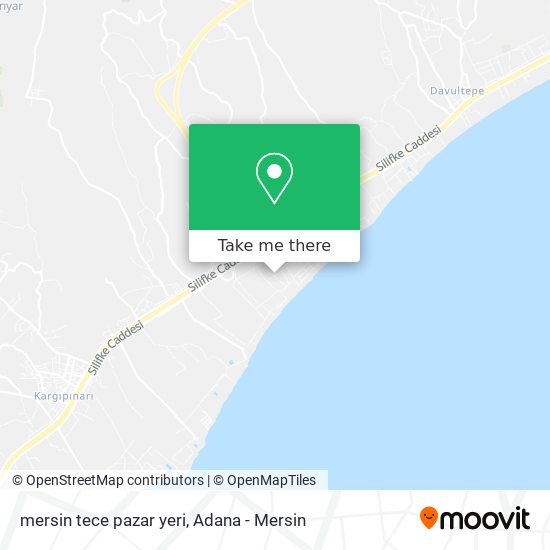 mersin tece pazar yeri map