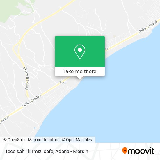 tece sahil kırmızı cafe map