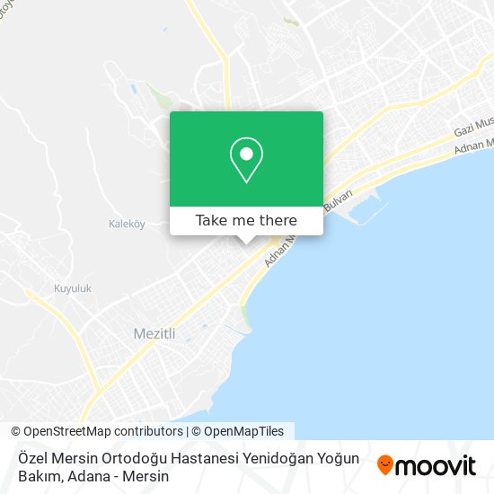 Özel Mersin Ortodoğu Hastanesi Yenidoğan Yoğun Bakım map