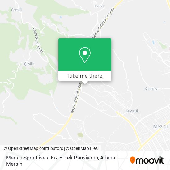 Mersin Spor Lisesi Kız-Erkek Pansiyonu map