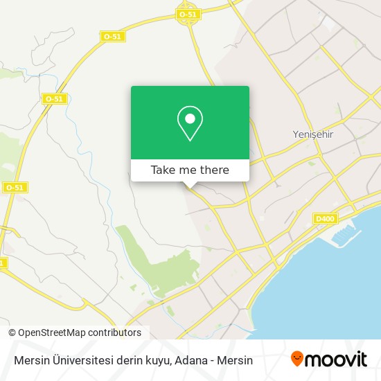 Mersin Üniversitesi derin kuyu map