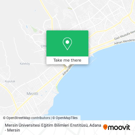 Mersin Üniversitesi Eğitim Bilimleri Enstitüsü map