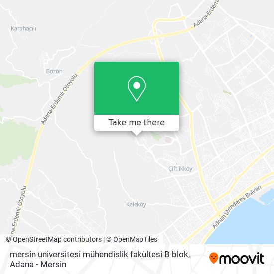 mersin universitesi mühendislik fakültesi B blok map