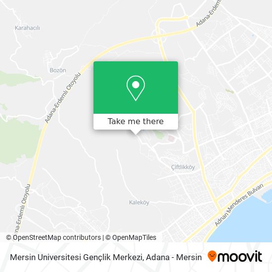 Mersin Universitesi Gençlik Merkezi map