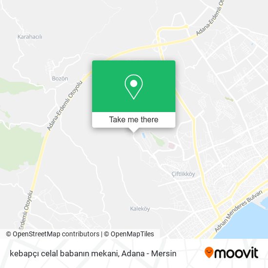 kebapçı celal babanın mekani map