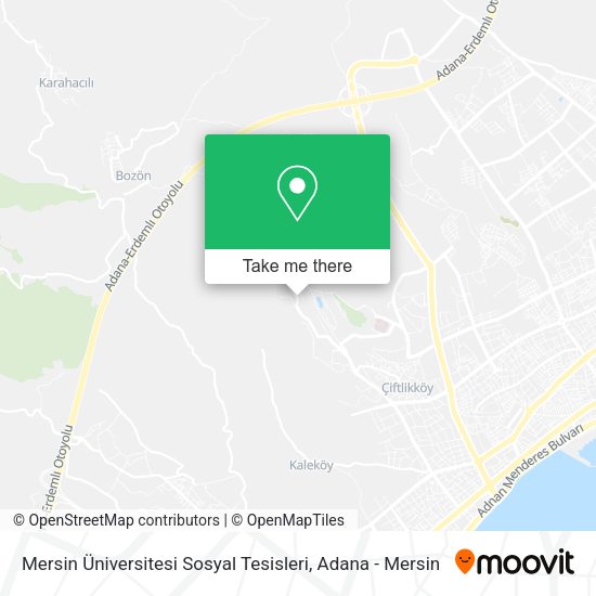 Mersin Üniversitesi Sosyal Tesisleri map
