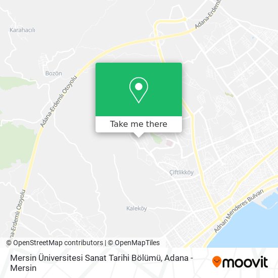 Mersin Üniversitesi Sanat Tarihi Bölümü map