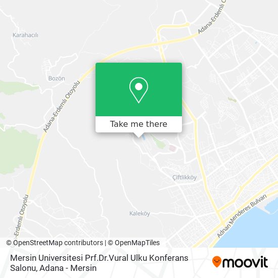 Mersin Universitesi Prf.Dr.Vural Ulku Konferans Salonu map