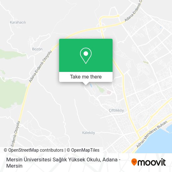 Mersin Üniversitesi Sağlık Yüksek Okulu map