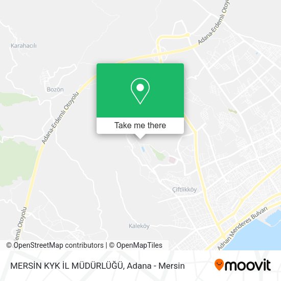 MERSİN KYK İL MÜDÜRLÜĞÜ map