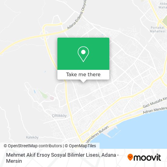 Mehmet Akif Ersoy Sosyal Bilimler Lisesi map