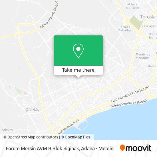 Forum Mersin AVM B Blok Siginak map