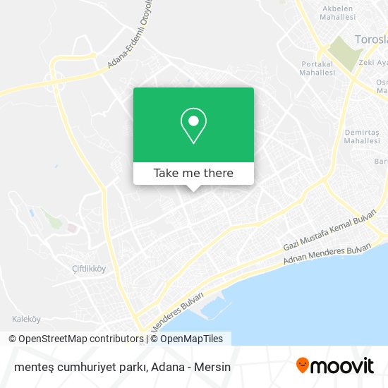 menteş cumhuriyet parkı map