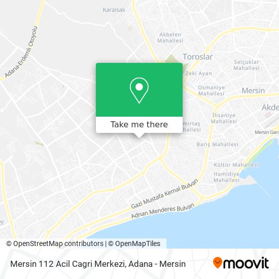 Mersin 112 Acil Cagri Merkezi map