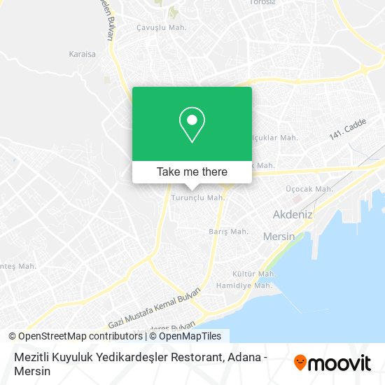 Mezitli Kuyuluk Yedikardeşler Restorant map