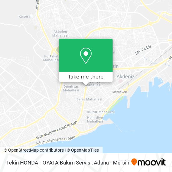 Tekin HONDA TOYATA Bakım Servisi map
