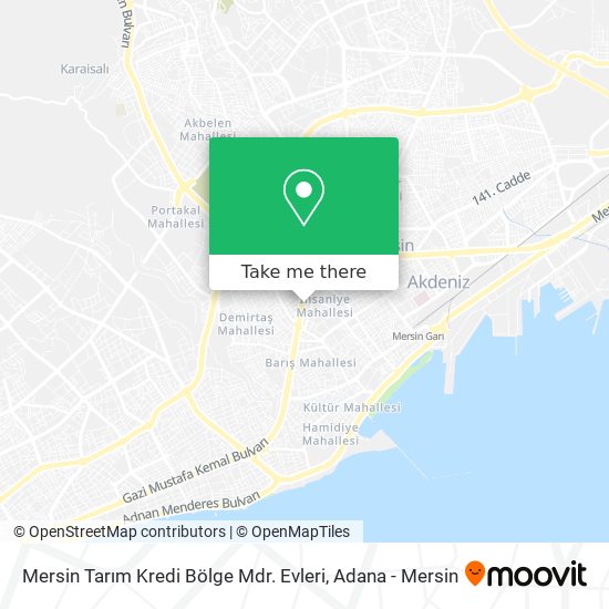 Mersin Tarım Kredi Bölge Mdr. Evleri map