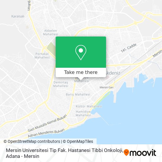 Mersin Universitesi Tip Fak. Hastanesi Tibbi Onkoloji map