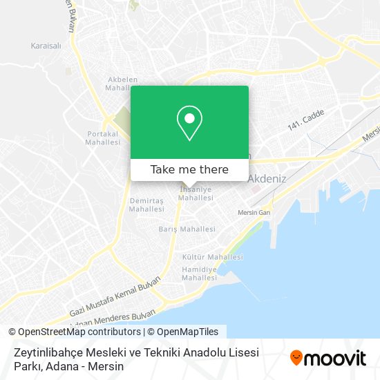 Zeytinlibahçe Mesleki ve Tekniki Anadolu Lisesi Parkı map