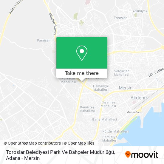 Toroslar Belediyesi Park Ve Bahçeler Müdürlüğü map