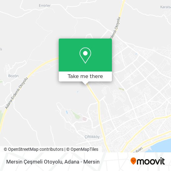 Mersin Çeşmeli Otoyolu map