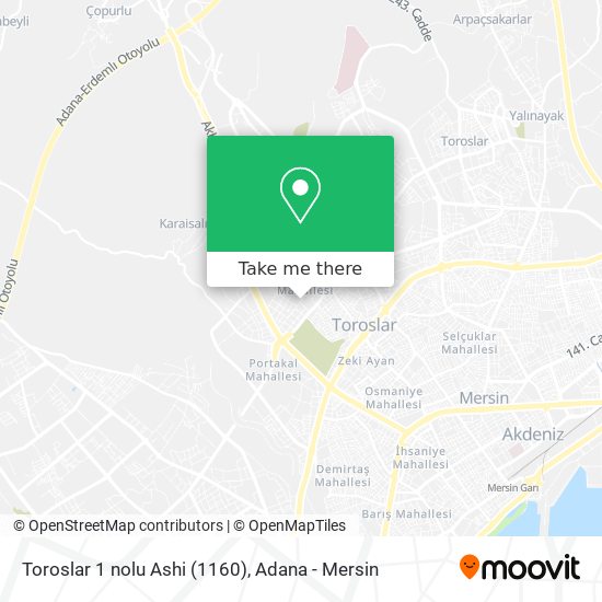 Toroslar 1 nolu Ashi (1160) map