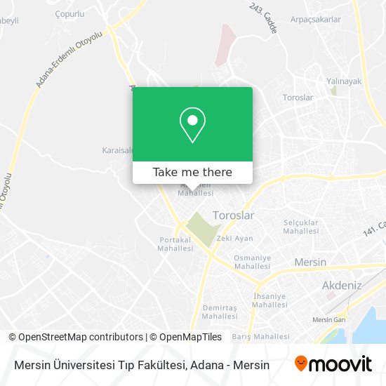 Mersin Üniversitesi Tıp Fakültesi map