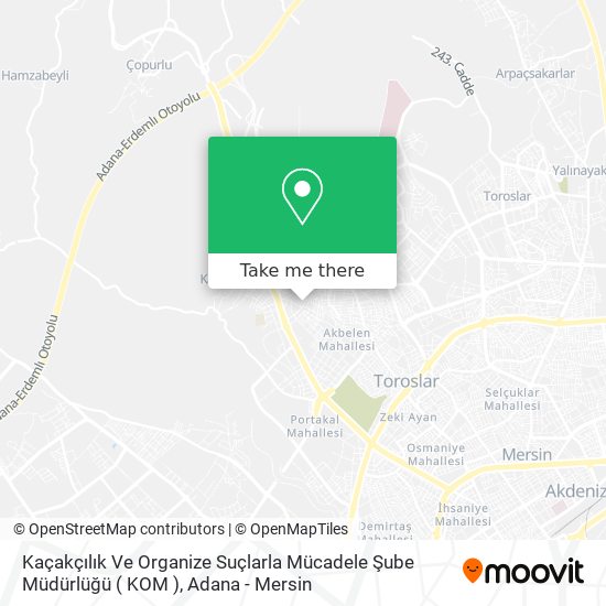Kaçakçılık Ve Organize Suçlarla Mücadele Şube Müdürlüğü ( KOM ) map