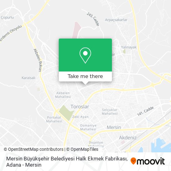 Mersin Büyükşehir Belediyesi Halk Ekmek Fabrikası map