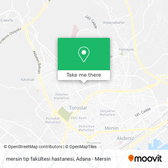 mersin tıp fakültesi hastanesi map