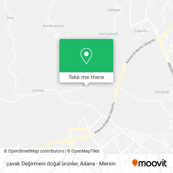 çavak Değirmeni doğal ürünler map