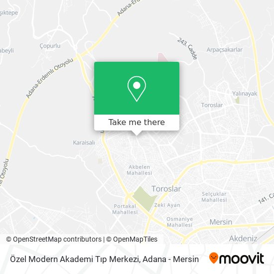 Özel Modern Akademi Tıp Merkezi map