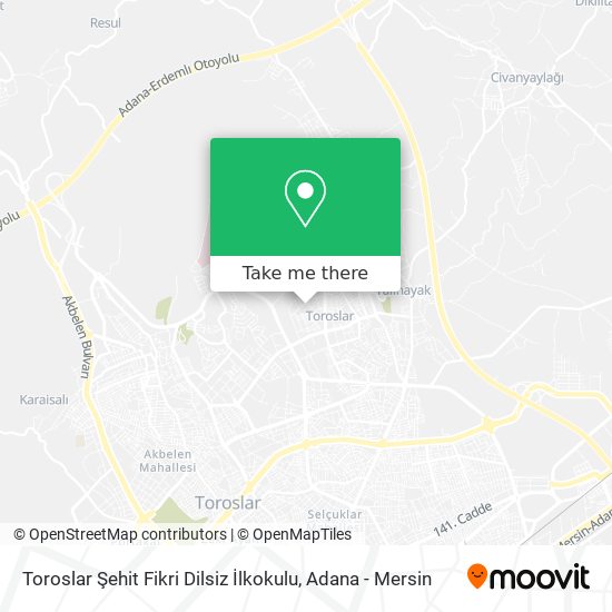 Toroslar Şehit Fikri Dilsiz İlkokulu map