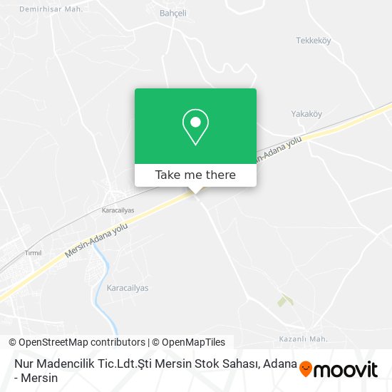 Nur Madencilik Tic.Ldt.Şti Mersin Stok Sahası map