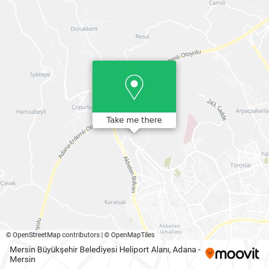 Mersin Büyükşehir Belediyesi Heliport Alanı map